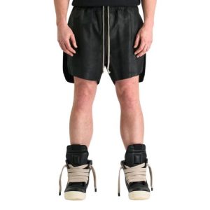 Rick Owens Leather Shorts